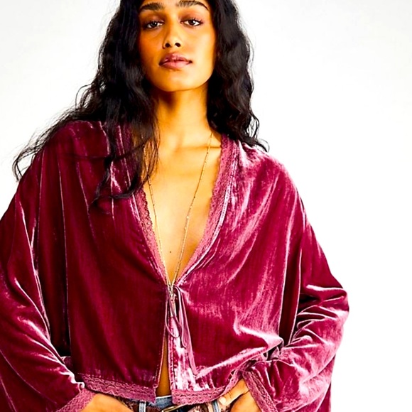 COPY - Free People velvet bed coat - Picture 1 of 3